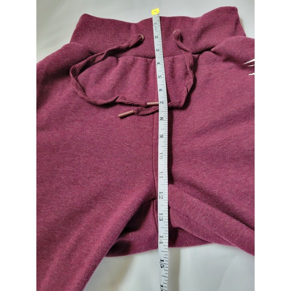 Gymshark Ark High Waist Wrap Tie Joggers Burgundy Women's Side Leg Tie Sz S - Picture 5 of 10